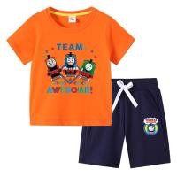 ราคา ชุดนอน เสื้อยืด แขนสั้น กางเกงขาสั้น ลายการ์ตูนโทมัส สําหรับเด็กผู้ชาย ใส่ในบ้าน (13286431159)