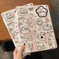 ราคา สําหรับกรณี iPad A16 Gen11 Air 7 M3 2025 M4 Pro 11 Air 6 5 4 10.9 Gen10 Gen9 Gen8 Gen7 10.2 นมสตรอเบอร์รี่กระต่าย TPU กันกระแทกพร้อมดินสอสล็อต (53303945663)