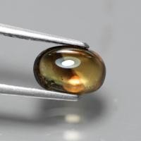 ราคา 1.75 ct พลอยแท้ ไพฑูรย์ หรือ คริโซเบริล ไม่มีตาแมว (Chrysoberyl) ทรงไข่หลังเบี้ย สีเหลืองอมเขียว (44803898468)