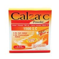 ราคา Calza c 1500 mg. calcium+vitamin C บำรุงกระดูกและฟัน บรรจุกล่องละ 30 ซอง8056 (24881928195)