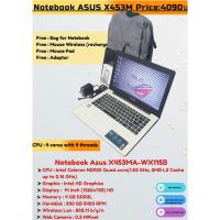 ราคา โน๊ตบุ๊คมือสอง ราคาถูก Notebook Asus X453M Ram 4G HDD 500G แบตเตอรี่เก็บไฟ ของแถม4รายการ (19163234888)