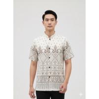 ราคา เสื้อผ้าฝ้ายพิมพ์ลายไทย สีขาวลายไทย (26592419641)