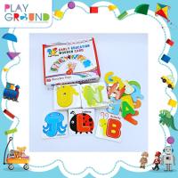 ราคา Playground บัตรคำไม้จิ๊กซอร์ A-Z พร้อมคำศัพท์ Early Education wooden card ของเล่นไม้สอนคำศัพท์ ฝึกทักษะ (5019528064)
