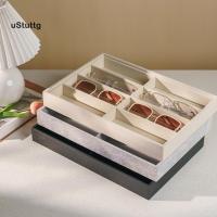 ราคา {utttg} กล่องเก็บแว่นกันแดดแว่นกันแดดกรณีแสดง8ตารางกํามะหยี่แว่นกันแดดออแกไนเซอร์ถาดซ้อนแว่นตานาฬิกากล่องเก็บเครื่องประดับสําหรับผู้ชายผู้หญิงแว่นตาส (50304056468)