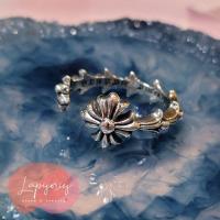 ราคา แหวนเงินแท้925 สไตล์โครมฮาร์ม กางเขน ปรับขนาดได้ แหวนผู้ชาย แหวนผู้หญิง (3001065425)