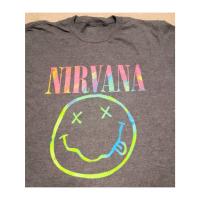 ราคา เสื้อยืดมือสอง - Size –M ลายหน้ายิ้มวง Nirvana (45603345688)