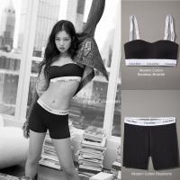 ราคา พร้อมส่ง ของแท้100% Calvin Klein Modern Cotton Bandeau Bralette CK บราเจนนี่ เกาะอก + Boxer briefs (25464544620)