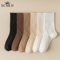 ราคา Ecmln ถุงเท้าลําลอง ผ้าฝ้ายแท้ สีพื้น เข้ากับทุกการแต่งกาย สไตล์เกาหลี แฟชั่นฤดูร้อน สําหรับสตรี (24064822742)