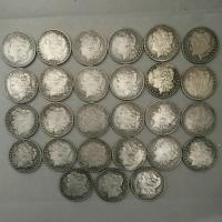 ราคา เส้นผ่านศูนย์กลาง 38 มม. แกนทองแดง Silver-Plated Moore เหรียญ 1878 ถึง 1904 28 ชิ้นชุดเลียนแบบ American Silver Dollar Morgan เหรียญ 01/04/* - (53104087391)