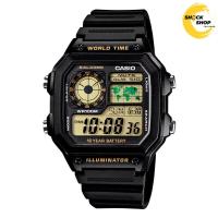 ราคา CASIO นาฬิกาข้อมือ ดิจิตอล รุ่น AE-1200WH-1B วัสดุเรซิ่น สีดำ คาสิโอ (17875635583)