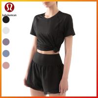 ราคา Lululemon ใหม่ ชุดเสื้อแขนสั้น และกางเกงขาสั้น เอวสูง 4 สี สําหรับเล่นโยคะ (26308828048)