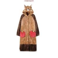 ราคา ชุดนอนขนแกะปะการังมีฮู้ดเพนกวินการ์ตูนน่ารักสําหรับผู้หญิงฤดูหนาวหนาเสื้อคลุมกลางคืนขนแกะ (57306951754)