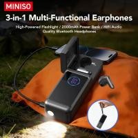 ราคา MINISO MS120 AI หูฟังแปลไร้สาย 3-in-1 (Power Bank/Flashlight/HiFi Audio) หูฟังบลูทูธอเนกประสงค์ที่จําเป็นสําหรับการเดินทางกลางแจ้ง (48306984500)