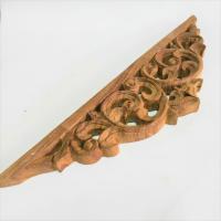 ราคา ไม้แกะสลัก แขวนผนัง ไม้แกะสลักแขวนผนัง ไม้สัก ตกแต่งบ้าน ลายเครือไม้ 17" ไม้แกะสลักสามมิติ ติดผนังห้อง ตกแต่งผนัง (3678622695)