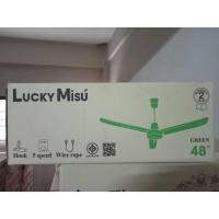 ราคา LUCKY MISU พัดลมเพดาน รุ่น 5 สปีด 48 นิ้ว / 56 นิ้ว สีดำ / สีเขียว - รับประกันมอเตอร์ 2 ปี มาตรฐาน มอก. (26513590511)