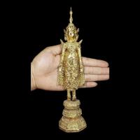 ราคา พระรัตนะ พระพุทธเจ้าปางเปิดโลก ยุคกรุงรัตนโกสินทร์ตอนต้น เนื้อทองเหลืองปิดทองเก่า สูง25ซม.สวยน่าบูชามาก (51303676328)