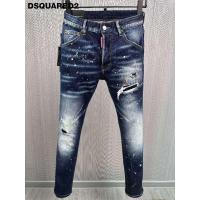 ราคา กางเกงยีนส์ทรงย้อนยุค Dsquared2 สำหรับผู้ชายกางเกงขายาวทรงตรงขาดผ้ายืด (27277286859)