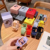 ราคา เคส+สายสำหรับ Apple Watch SE Series 7/6/5/4/3/2/1 ขนาด 38mm/40mm/41mm/42mm/44mm/45mm เคสApple Watch 7สายApple Watch 7 (21183435448)