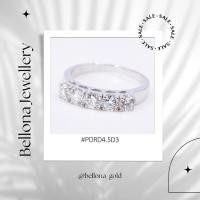 ราคา แหวนเพชรแถวเม็ดโต5เม็ด เพชรแท้ธรรมชาติ น้ำ97 vvs ตัวเรือนทองแท้ 18k หนัก4.5 กรัม (26711420828)