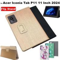 ราคา Flip Case for Acer Iconia Tab P11 11 Inch 2024 Silk Pattern Cover Flip Foldable Stand Full Body Protective Case (28832683292)