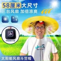 ราคา 58เซนติเมตรพัดลมพลังงานแสงอาทิตย์หมวกม่านบังแดดระบายความร้อนมัลติฟังก์ชั่พลังงานแสงอาทิตย์หมวกพัดลมหมวก ยูเอสบี ชาร์จ 3ฝน (48806368646)