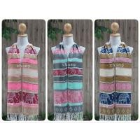 ราคา ผ้าพันคอ ผ้าคลุมไหล่ ลายช้างไทย ผ้าเนื้อนิ่ม ลายสวย (24753793708)