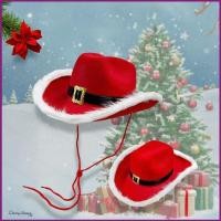 ราคา หมวกคาวบอยสีแดงพร้อมเข็มขัดหัวสีทอง สำหรับปาร์ตี้และวันหยุดคริสต์มาส (48102242499)
