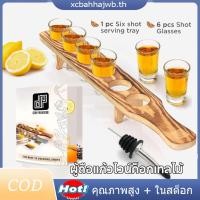 ราคา 【จัดส่งท้องถิ่น】Spirits ถาดกรอบไม้ตู้เหล้าค็อกเทลผสมถาด Tequila Shot แว่นตาไม้ Rack Spirit ผู้ถือแก้ว Dispenser (26281280666)