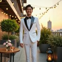 ราคา ชุดสูทสีขาวยกระดับพรีเมียมสำหรับผู้ชาย พอดีตัวและมาในเซ็ทสามชิ้น เหมาะสำหรับงานพิธีสำคัญและธุรกิจ (50756920974)