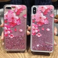 ราคา Samsung Galaxy A6 A8 J4 J6 Plus A9 A7 2018 A750 J3 J5 2017 Flamingo Peach Patterned Bling Liquid Glitter Soft Case Cover (2063590073)