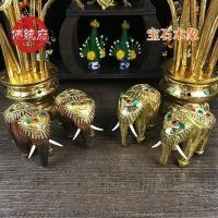 ราคา พระเครื่องและรูปบูชาพระสี่หน้า ประดับพลอยและทอง ใช้เป็นของขวัญเปิดร้าน (57505172809)