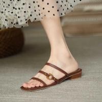 ราคา รองเท้ารองเท้าแตะแบบหนีบส้นสี่เหลี่ยม,รองเท้า MOD Totoe (27751749151)