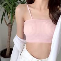 ราคา เสื้อสายเดี่ยวซับในครึ่งตัวสีหวาน สไตล์น่ารักปนเซ็กซี่ (2589307363)