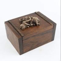 ราคา กล่องใส่นามบัตรไม้สักพร้อมเรซิ่นช้าง - Name Card Box with Elephant Resin (5812228744)