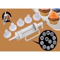 ราคา ชุดกระบอกกดคุ๊กกี้ 12 ลาย และหัวบีบครีม 6 หัว cookie press and cake decorator (6640609810)