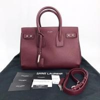 ราคา YSL Sac De Jour Small Soft Grain Leather ( Good Con) dc18 สีBurgundy (6019809039)
