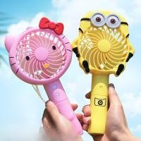 ราคา พัดลมมือถือ ขนาดเล็ก แบบพกพา ลายการ์ตูนมินเนี่ยน คิตตี้ แบบชาร์จ USB เสียงเงียบ น่ารัก สําหรับนักเร (26962171130)