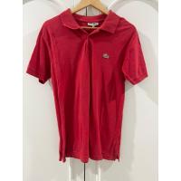 ราคา เสื้อโปโลมือสอง ลาคอสต์ Lacoste สีแดง อกปักโลโก้จระเข้ ไซส์ 4 ตำหนิสีเฟสบ้าง (50651857269)