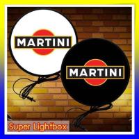 ราคา Martini มาร์ตินี่ ป้ายเหล้า เหล้าmartini กล่องไฟ ตู้ไฟ ป้ายไฟled ป้ายตกแต่งร้าน ป้าย ด้านเดียวหน้าเรียบ ขนาด 30-40ซม. (17875079784)