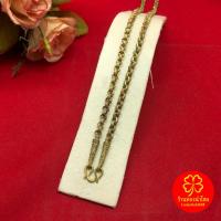 ราคา สร้อยคอทองเหลืองโบราณลายทาโร่ตัดลายคั่นหัวจรวด ความยาว 20 นิ้ว งานทองเหลืองแท้ งานดิบไม่ได้ชุบ พร้อมส่ง (53504948654)