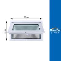 ราคา HOFFEN หน้าต่างบานเปิดกระทุ้ง UPVC มุ้ง 80X50 ซม. สีขาว จัดส่งโดย HomePro (24511602380)