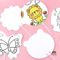 ราคา Koqzm พัดมือกลมว่างเปล่า10ชิ้นพัดมือจีน DIY พัดมือประสิทธิภาพเวทีตกแต่งผนังสำหรับงานฝีมือ DIY ทำให้แฟนกราฟฟิตี้ใหม่ (40228692032)