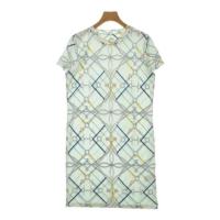 ราคา Hermes Dress gray Women navy light blue overall pattern Direct from Japan Secondhand (56804006220)