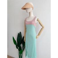 ราคา AVA RIB DRESS เดรสยาวทูโทน ผ้าร่องยืด (7287803531)