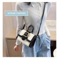 ราคา พร้อมส่ง รุ่นเข็มขัด น่ารักเก๋มาก ถือได้สะพายได้ กระเป๋าแฟชั่นนำเข้า กระเป๋าสะพายหนังPUพรีเมียม สวยเก๋ทรงเกาหลี (3593888396)