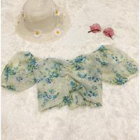 ราคา เสื้อครอปผ้าชีฟองปาดไหล่ลายดอก #เสื้อครอป #เสื้อครอปชีฟอง #เสื้อครอปแฟชั่น #เสื้อครอปน่ารักๆ (3857499739)