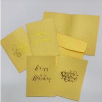 ราคา การ์ดวันเกิด การ์ดอวยพรสีทอง HappyBirthday Cards-GOLD Color- แพ็ค 5 pcs.**(5x7inch)with gold envelope (42852426041)