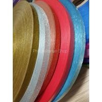 ราคา ริบบิ้นกากเพชรลายผ้าไหม เบอร์ 2 กากเพชรผ้าไหม ริบบิ้นพับเหรียญ ริบบิ้นกากเพชร (ขนาดม้วนของริบบิ้นแต่ละม้วนไม่เท่ากัน) (16182971502)