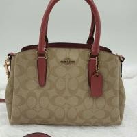 ราคา COACH MINI SAGE CARRYALL IN SIGNATURE CANVAS (5917339589)