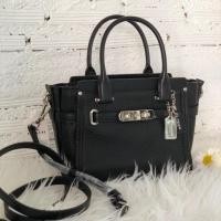 ราคา Coach Swagger 21 In Pebble Leather Black F37544 (885930191)